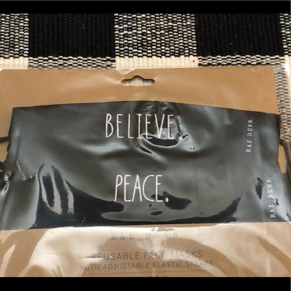 Rae Dunn Face Mask Set - Believe / PEACE